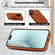 iPhone 17 Wristband Vertical Flip Wallet Back Cover Phone Case with Long Lanyard - Brown
