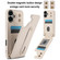 iPhone 17 Wristband Vertical Flip Wallet Back Cover Phone Case with Long Lanyard - White