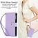 iPhone 17 YM016 Rhombic Zipper Card Wallet Leather Phone Case with Lanyard - Light Purple