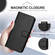 iPhone 17 YX0070 Carbon Fiber Buckle Leather Phone Case with Lanyard - Black