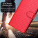 iPhone 17 YX0070 Carbon Fiber Buckle Leather Phone Case with Lanyard - Red