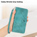 iPhone 17 YX0080 Grid Butterfly Embossed Pattern Flip Leather Phone Case with Lanyard - Light Blue