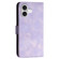 iPhone 17 YX0080 Grid Butterfly Embossed Pattern Flip Leather Phone Case with Lanyard - Light Purple