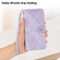 iPhone 17 YX0080 Grid Butterfly Embossed Pattern Flip Leather Phone Case with Lanyard - Light Purple