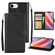iPhone 16e / 17e 3-Card Slots Multifunctional Leather Phone Case - Black