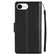 iPhone 16e / 17e 3-Card Slots Multifunctional Leather Phone Case - Black