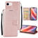 iPhone 16e / 17e 3-Card Slots Multifunctional Leather Phone Case - Rose Gold