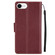iPhone 16e / 17e 3-Card Slots Multifunctional Leather Phone Case - Wine Red