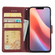 iPhone 16e / 17e 3-Card Slots Multifunctional Leather Phone Case - Wine Red