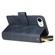iPhone 16e / 17e 9 Card Slots Zipper Wallet Bag Leather Phone Case - Blue