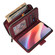 iPhone 16e / 17e 9 Card Slots Zipper Wallet Bag Leather Phone Case - Wine Red