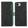iPhone 16e / 17e ABEEL Color Block Magnetic RFID Leather Phone Case - Black-Green