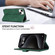 iPhone 16e / 17e ABEEL Color Block Magnetic RFID Leather Phone Case - Green-Black