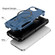 iPhone 16e / 17e Armor Magsafe Holder PC Hybrid TPU Phone Case - Dark Blue