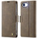 iPhone 16e / 17e AutSpace A11 Side Buckle MagSafe Magnetic RFID Phone Leather Case - Coffee