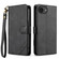 iPhone 16e / 17e AZNS A2 Series Tri-Card Wallet RFID Vegan Leather Phone Case with Strap - Black