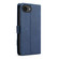 iPhone 16e / 17e AZNS A2 Series Tri-Card Wallet RFID Vegan Leather Phone Case with Strap - Blue