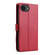 iPhone 16e / 17e AZNS A2 Series Tri-Card Wallet RFID Vegan Leather Phone Case with Strap - Red