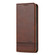 iPhone 16e / 17e AZNS Magnetic Calf Texture Flip Leather Phone Case - Dark Brown
