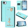 iPhone 16e / 17e Ballet Girl Diamond Studded RFID Vegan Leather Phone Case - Mint Green