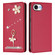 iPhone 16e / 17e Ballet Girl Diamond Studded RFID Vegan Leather Phone Case - Wine Red