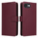 iPhone 16e / 17e BETOPNICE BN-005 2 in 1 Detachable Imitate Genuine Leather Phone Case - Wine Red
