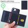 iPhone 16e / 17e BETOPNICE Horizontal Flip Detachable MagSafe Wallet Phone Case - Blue