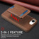 iPhone 16e / 17e BETOPNICE Vertical Flip Detachable MagSafe Wallet Phone Case - Brown