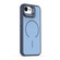 iPhone 16e / 17e Bright Color Contrast Skin-feel Camera Bracket Magsafe Phone Case - Blue