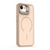 iPhone 16e / 17e Bright Color Contrast Skin-feel Camera Bracket Magsafe Phone Case - Desert Gold