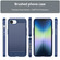 iPhone 16e / 17e Brushed Texture Carbon Fiber TPU Phone Case - Blue