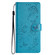 iPhone 16e / 17e Butterflies and Flowers Leather Phone Case - Blue