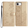 iPhone 16e / 17e Butterflies and Flowers Leather Phone Case - Gold