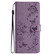 iPhone 16e / 17e Butterflies and Flowers Leather Phone Case - Purple