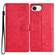 iPhone 16e / 17e Butterflies and Flowers Leather Phone Case - Red