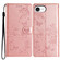 iPhone 16e / 17e Butterflies and Flowers Leather Phone Case - Rose Gold