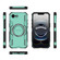 iPhone 16e / 17e Butterfly Armor MagSafe Magnetic Ring Shockproof Phone Case - Light Green