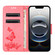 iPhone 16e / 17e Butterfly Embossed Flip Leather Phone Case - Pink