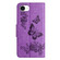 iPhone 16e / 17e Butterfly Embossed Flip Leather Phone Case - Purple