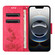 iPhone 16e / 17e Butterfly Embossed Flip Leather Phone Case - Red