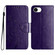 iPhone 16e / 17e Butterfly Flower Pattern Flip Leather Phone Case - Dark Purple
