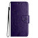 iPhone 16e / 17e Butterfly Flower Pattern Flip Leather Phone Case - Dark Purple