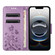 iPhone 16e / 17e Butterfly Flower Pattern Flip Leather Phone Case - Light Purple