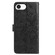 iPhone 16e / 17e Butterfly Flutter Pattern Embossed Leather Phone Case - Black