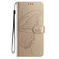 iPhone 16e / 17e Butterfly Flutter Pattern Embossed Leather Phone Case - Gold