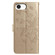 iPhone 16e / 17e Butterfly Flutter Pattern Embossed Leather Phone Case - Gold