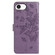 iPhone 16e / 17e Butterfly Flutter Pattern Embossed Leather Phone Case - Purple