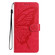 iPhone 16e / 17e Butterfly Flutter Pattern Embossed Leather Phone Case - Red