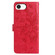 iPhone 16e / 17e Butterfly Flutter Pattern Embossed Leather Phone Case - Red