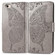 iPhone 16e / 17e Butterfly Love Flower Embossed Leather Phone Case - Gray